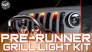 PreRunner LED Grill Light Kit Install on Jeep Wrangler and Gladiator by ORACLE Lighting [upl. by Naihtsirc]