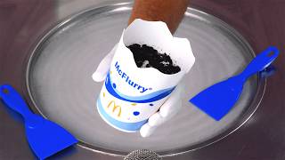 ASMR  McFlurry Ice Cream Rolls  creamy Sound Satisfaction  oddly satisfying ASMR for Ears amp Eyes [upl. by Buonomo]