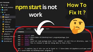 how to fix npm start error in react js [upl. by Naylor]