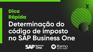 Determinação do código de imposto no SAP Business One [upl. by Isman251]