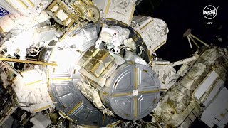 Replay NASA astronauts conduct 4thever allfemale spacewalk [upl. by Lloyd]