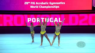 Portugal 1 POR  2022 Acrobatic Worlds Baku AZE  Dynamic Qualification Womens Group [upl. by Novak]