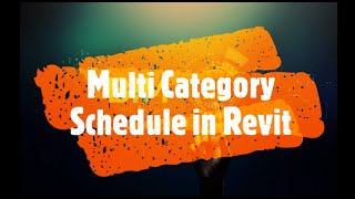 Multi Category Schedule  Full Detailed video  BIM Guru [upl. by Asilem878]