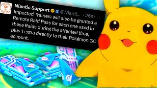 THE BIGGEST WIN FROM NIANTIC GIVING BACK UP TO 30 REMOTE PASSES for quottechnical issuequot Pokemon GO [upl. by Shanahan]