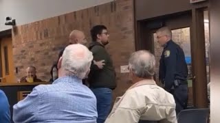 Iowa Man Arrested At Council Meeting For Free Speech When Will This End [upl. by Kenon488]