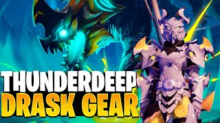 Thunderdeep Drask WeaponsArmor Overview amp Gameplay  Dauntless Patch [upl. by Myrwyn]