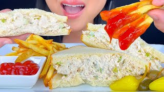 ASMR Tuna Sandwich amp French Fries  Eating Sounds  Mukbang  ASMR Phan [upl. by Ramonda]