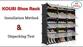 KOUSI Shoe Rack  How to Assemble  DIY  Space Saving [upl. by Olympe141]