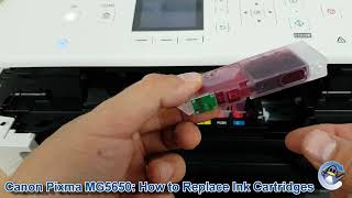 Canon Pixma MG5650 How to ChangeReplace Ink Cartridges [upl. by Battista867]