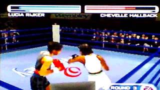 Knockout kings 2001 Lucia Rijker vs Chevelle Hallback [upl. by Quick]