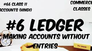 6 Ledger  Making Ledger Accounts without Journal Entries [upl. by Lehcar670]