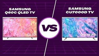 Samsung Q60C QLED TV vs Samsung CU7000D Crystal UHD 4K Smart TV Which is Best for You [upl. by Neved24]