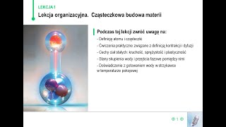 Fizyka  klasa 8  Lekcja organizacyjna Cząsteczkowa budowa materii [upl. by Obelia98]