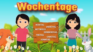 WOCHENTAGE  SING SONG KINDERLIEDER  Lustige Lernlieder [upl. by Nerok132]