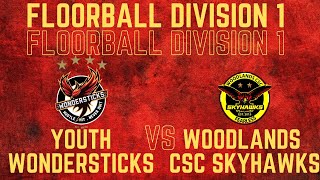 Youth Wondersticks vs Woodlands CSC Skyhawks SFL Div 1 2023 Floorball Goalie Saves Highlights [upl. by Dessma]