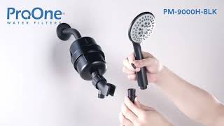 ProOne ProMax Black Handheld Shower Head Filter [upl. by Airekahs196]