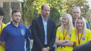 Prince William visits Birtley Community Swimming Pool [upl. by Oralee]