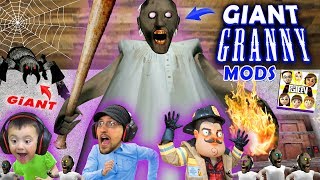 GIANT GRANNY MOD  TINY GRANNY STARTS FIRE FGTEEV Skit  Gameplay [upl. by Hedwiga124]