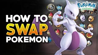 Pokemon Legends Arceus  How To Swap Pokemon and Change Team [upl. by Nanreit]