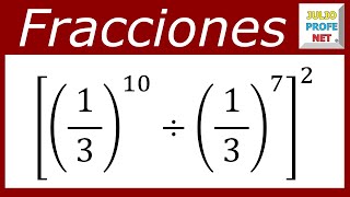 POTENCIACIÓN CON FRACCIONES  Ejercicio 1 [upl. by Hedwiga]