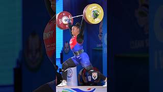 Solfrid Koanda 🇳🇴 152kg  335lbs CampJ weightlifting slowmo paris2024 [upl. by Daune]