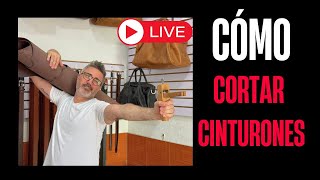 Tutoriales de cuero está en vivo Corta do cinturones en directocuero [upl. by Ainollopa]