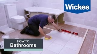 How to Tile a Bathroom Floor with Wickes [upl. by Dyche]