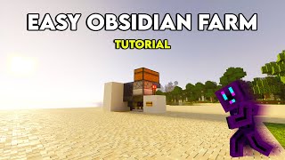 Easy Obsidian Farm In Minecraft Bedrock 120 [upl. by Seen]