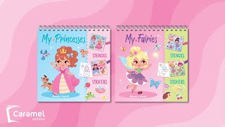 STENCILS amp PENCILS MY FAIRIESMY PRINCESSES C0267  Caramel Publishing [upl. by Nylcoj]