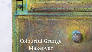 Colourful Grunge Furniture Makeover Tutorial [upl. by Eisele940]