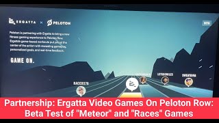 First Look at Ergatta Video Games Beta Meteor  Races on the Peloton Row [upl. by Sherfield]