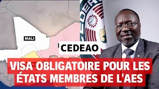 URGENT  LA CEDEAO EXIGE UN VISA POUR LES CITOYENS DE LAES BURKINA FASO MALI NIGER [upl. by Joelie]