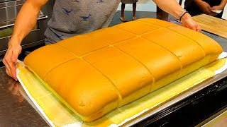 GIANT SPONGE CAKE  Original Taiwanese Sponge Cake by CASTELLA TAIWAN [upl. by Soisatsana]