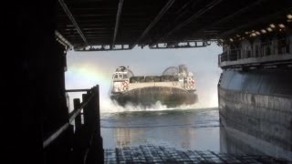 LCAC Lands In Amphibious Assault Ship Well Dock [upl. by Welby]