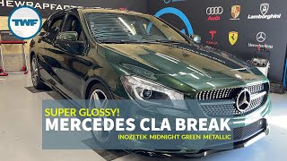 Inozetek Super Glossy Midnight Green Metallic carwrap op Mercedes CLA Break [upl. by Iphlgenia3]