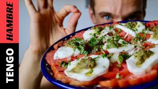 Ensalada de Tomate Mozarella y Pesto [upl. by Naut91]