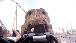 Velociraptor POV with sandstorm  IMG Worlds of Adventure Dubai [upl. by Neirda]