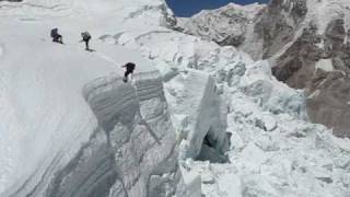 Rapelling in the Khumbu Icefall [upl. by Atenek484]