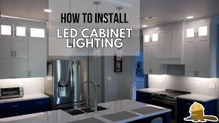 How to Install LED Under and Above Cabinet Lighting Hooked to a Wall Dimmer Switch [upl. by Reta]