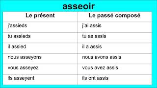 Conjugaison du verbe asseoir [upl. by Adniroc]