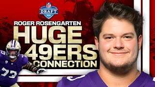 Will the 49ers pick the FASTEST OL in the draft Roger Rosengarten has McCaffrey Troy Fautanu ties [upl. by Enileqcaj]