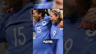 Nutmeg Celebration AMANDINE HENRY football footballer [upl. by Yalahs798]