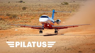 PC24 – First RFDS Landing on an Unpaved Strip in the Australian Outback [upl. by Eiderf725]