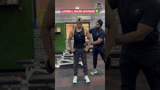 Lateral Raise Workout Mistake ❎ fitnessfighters gymworkout shoulder lateralraise [upl. by Neeven]