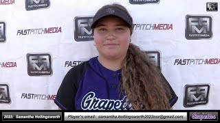 2023 Samantha Hollingsworth Pitcher amp Outfielder Softball Skills Video  Ca Grapettes Hollingsworth [upl. by Terces]