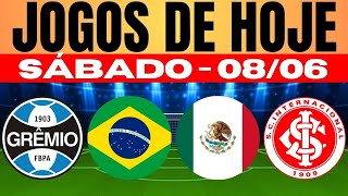 JOGOS DE HOJE BRASILEIRÃO I SÁBADO 08062024  JOGOS DE HOJE [upl. by Larentia]