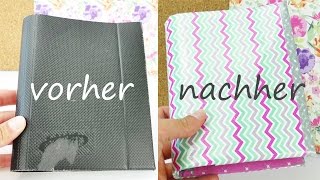 DIY Aus alt mach neu  quotFilofaxquot selber machen  alter Ordner wird zu neuem coolen Kalenderbuch [upl. by Aicil]