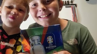 åbner euro 2024 fodbold kort box med min lillebrorfootballcard [upl. by Yardley]