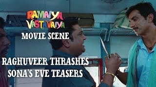 Raghuveer Thrashes Sonas Eve Teasers  Ramaiya Vastavaiya Scene  Sonu Sood amp Shruti [upl. by Nomaj]