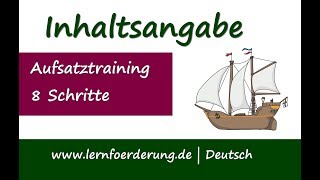 ✅ Inhaltsangabe In 8 Schritten eine tolle Inhaltsangabe schreiben  Beispiel [upl. by Iorgos793]